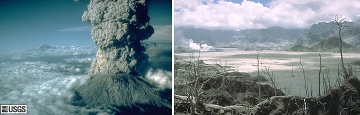 Uitbarsting Mount St. Helens.